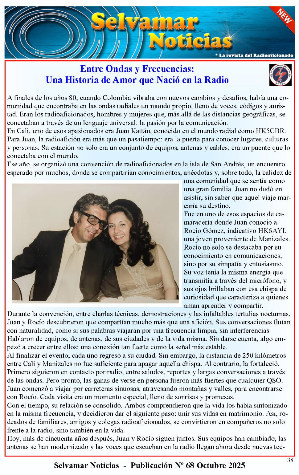 Una Historia de Amor que nacio en la radioaficion  HK5CBR y HK6AYL