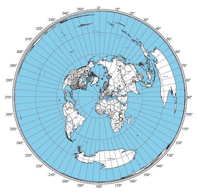 Mapa Azimutal